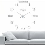 3D Horloge Murale, Horloge Murale Design Moderne, Silencieuse, DIY Horloge Murale Digitale, Horloge Murale Geante pour Bureau, Salon, Bibliothèque
