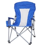 Chaise De Camping Hwc-L50, Chaise Pliante Chaise De Pêcheur Chaise De Régie, Lavable Housse De Protection Acier Tissu/TextileBleu