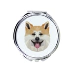 Akita, Akita Inu - en spegel med ett foto och en geometrisk inskription av Art-Dog