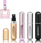 4PCS 5ml Perfume Atomiser Refillable Bottles Portable Mini Spray Travel Bottle