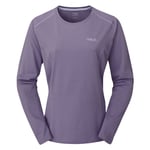 Rab Women's Force LS - Maillot thermique femme Purple Sage S