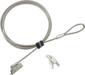 KENSINGTON Slim NanoSaver 2.0 EQ Keyed Laptop Security Lock, Silver/Grey