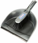 Dustpan And Brush Set Blue Durable Plastic Dust Pan Soft Brush Easy Clean