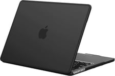 BlueSwan Coque Compatible avec MacBook Air 15 Pouces M3 2024 / M2 2023, A2941 / A3114 avec 15,3" Retina, Bord en TPU, Étui Rigide Protection, Housse Anti-Rayures - (Bord Noir) Noir Mat