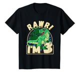 Youth 3rd Birthday Dinosaur | Rawr I'm 3 | 3 Year Old Birthday T-Shirt