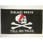 AZ FLAG Drapeau Pirate Dead Men Tell No Tells 150x90cm - Drapeau Corsaire 90 x 150 cm - Drapeaux