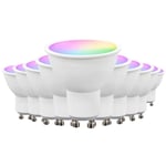 Ampoule led Connectée Wifi GU10 5W rgbw - Pack de 10 Silumen