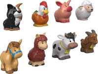 Fisher-Price Little People Toddler Toys Farm Animal Friends 8-Piece Figure Set f