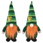 2st tomtar plysch som representerar lycka som uttrycker ST Patricks Day känsla irländsk grön tomte prydnad för dekoration Manlig stil