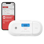 X-Sense Détecteur de Monoxyde de Carbone Connecté, Notifications Push en Temps Réel Via l'Application X-Sense Home Security, Pile Remplaçable et Conception Autonome, XC04-WX