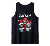 Fa La 8 Cats Singing Christmas Carols Cat Lover Tank Top