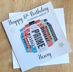 Personalised PRIME DRINK Birthday Card Prime Drink Energy Drink Any Age