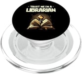 Trust Me I'm A Librarian Library Book Reading Books PopSockets PopGrip for MagSafe