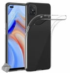 Housse etui coque silicone gel fine Oppo Reno 4 Z 5G + verre trempe -TRANSPARENT