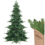 Salcar - Sapin de Noël Artificiel de 180 cm : Sapin réaliste avec des branches en pvc et pe, équipé d'un système pliable.