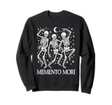 Memento Mori Latin Stoic Quote Dancing Skeletons Halloween Sweatshirt