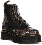 Dr Martens Chelsea Sinclair Roses Heeled Womens Boots Black Flower UK 3 - 8