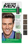 Just For Men Original Formula Light-Medium Brown Hair Dye, Targets Only The Grey Hairs, Restoring The Original Colour For a Natural Look – H30