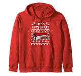 Marimba Player Ugly Christmas Marimbist Musician Zip Hoodie