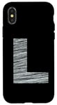 Coque pour iPhone X/XS Lettre L de l'alphabet