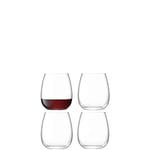 LSA International Borough Stemless Glass 455 ml Clear | Set of 4 | Dishwasher Safe | BG11