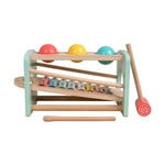 Owl & Fox Banc Xylophone en Bois, Jouet Montessori pour bébés 12 Mois et Plus avec Boules colorées et Marteau, Instrument de Musique pour bébés et Tout-Petits. Jeu interactif pour Les 1 an et Plus