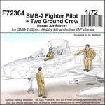 COLOR ME KETO CMK 129-F72364 SMB-2 Fighter Pilot + Two Ground Crew (Israel Air Force) en 1:72