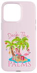 iPhone 15 Pro Max Deck The Palms Trees Christmas Lights Flamingos Coastal Case