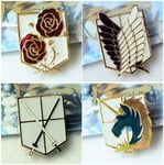 Shingeki No Kyojin Attack on Titan Scouting Legion Survey Corps New Training Corps Military Police Corps Station Troops Corps Badge Pin Set of 4