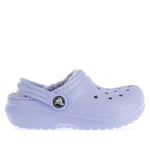 Boy's Crocs Juniors Classic Lined Clogs in Purple