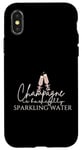 iPhone X/XS Champagne Is Basically Sparkling Water Pink Coquette Bows Case