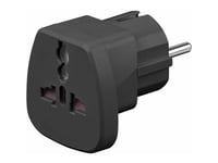 Microconnect - Adapter För Effektkontakt - Nema 1-15, Eurokontakt, Dk 2-5A (Hona) Till Cee 7/4 (Hane) - Svart