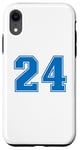 Coque pour iPhone XR Numéro #24 Numéro Sport Bleu