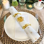 Luxury Gold Angel Christmas Crackers | Festive Dinner Table Decoration x 6