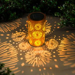 Firework Solar Gardening Gifts Lanterns Decorative Outdoor, Firework Pattern Solar Hanging Lights Waterproof Garden Decor Gifts for Patio, Pathway, Landscape (Lanterns with Shepherd Hook)