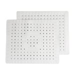 Cyslmuk - Lot de 2 tapis de protection pour évier de cuisine en caoutchouc antidérapant durable, facile à nettoyer et à couper soi-même.