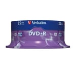 Verbatim 16x DVD+R 4.7GB - 25 discs