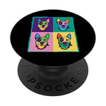 Amoureux des chiens I Blue Heeler I Pop Art Bouvier PopSockets PopGrip Interchangeable