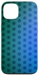 Coque pour iPhone 13 Couleur : vert et bleu à pois