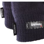 FLOSO Thinsulate Thermal Fingerless Gloves miehille (3M 40g) One Si Navy Navy One Size Sopii kaikille