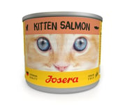 JOSERA Nourriture humide pour chatons (6 x 200 g) | Nourriture pour chat de qualité supérieure avec délicieux saumon et huile de saumon | Sans céréales | Pour chats en croissance | Formule anti-boules