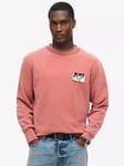 Superdry Mechanic Loose Fit Crew Sweatshirt, Rusted Orange