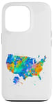 Coque pour iPhone 13 Pro Carte des États-Unis