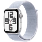 Apple Watch SE GPS 44mm Silver Aluminium Sport Loop MXET3 - Unisex - 44 mm - Smartklokke - Quartz med lader