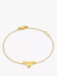 Rachel Jackson London Personalisable Angel Wings Heart Bracelet, Gold