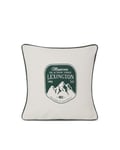 Lexington Mountain Logo tyynynpäällinen 50x50 cm Valko-vihreä