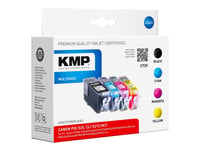 Kmp Multipack C72v - 4-Pack - Svart, Gul, Cyan, Magenta - Kompatibel - Bläckpatron (Alternativ För: Canon 2932B012, Canon 2934B001, Canon 2935B001, Canon 2936B001, Canon Cli-521C, Canon Cli-521M, Canon Cli-521Y, Canon Pgi-520Bk) - För Canon Pixma Ip