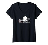 Womens Board Game Life Balance Board Games V-Neck T-Shirt