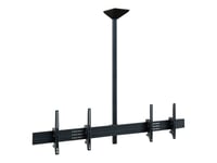 Hagor Compronents Series - Monteringssett (Stang, Monteringsbrakett, 4 Vesa-Adaptere, Skinne) - Side Ved Side - For 2 Lcd/Plasma-Paneler - Låsbar - Svart - Skjermstørrelse: 46"-65" - Takmonterbar