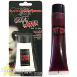 Liquid Latex And Blood Fake Skin Halloween Fancy Dress Fake Flesh Zombie Make Up